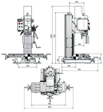 Vrtačko-frézka OPTImill BF 30 Vario / ISO30