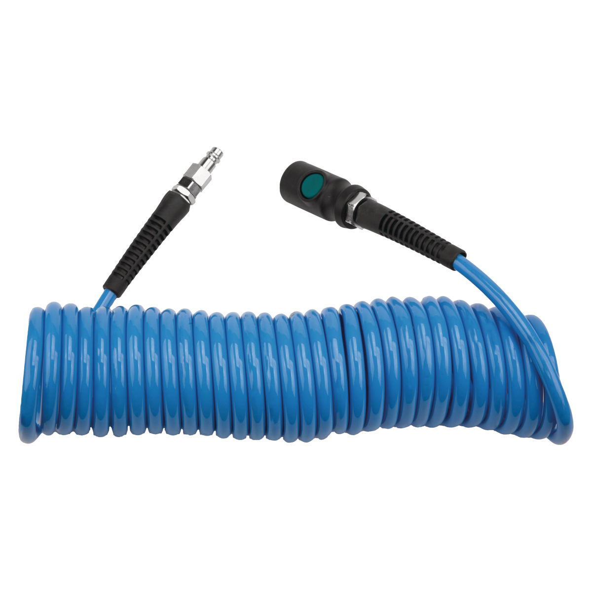 AIRCRAFT SPIRÁLOVÁ PU HADICE 7,5 M, ? 6,5/10 MM, 10 BAR S RYCHLOSPOJKOU