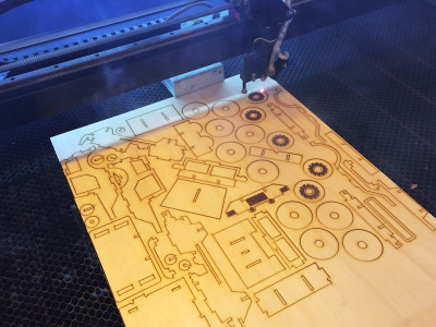  3D model z překližky