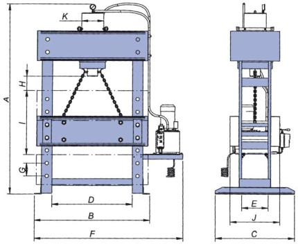 Hydraulický lis 160 tun M/H - M/C-2