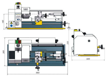 Stolní soustruh Opti D 140 x 250 Vario