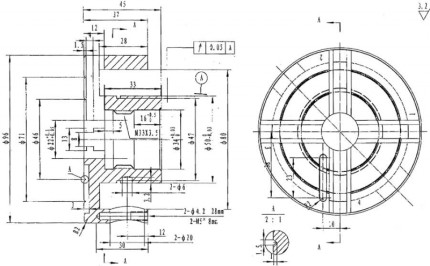 Čtyřčelisťové sklíčidlo Ø 95 mm Profi M33 × 3,5 - sada