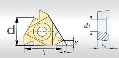 Břitové destičky 60° IR. Ilustrační obrázek.