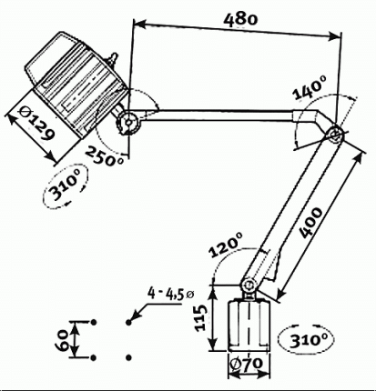 Halogenová lampa AL 35