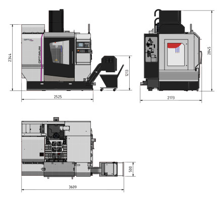 CNC obráběcí centrum OPTImill F 150 E (SINUMERIC 808D ADVANCED)