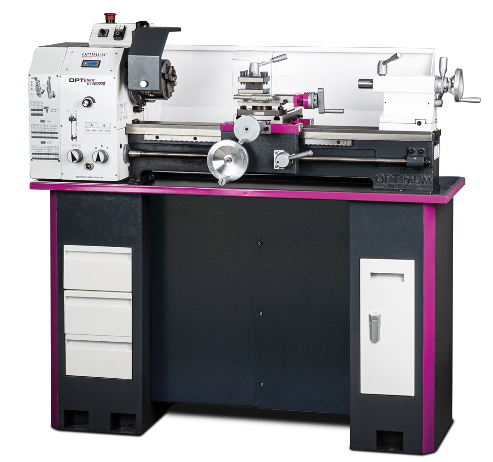 Optimum OPTIturn TU 2807 VB Přesný stolní soustruh s posuvovou skříní - 3427010