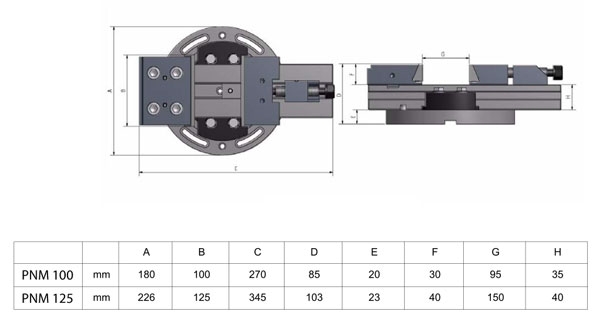 OPTIMUM PNM 125 Přesný modulární svěrák - 3355553