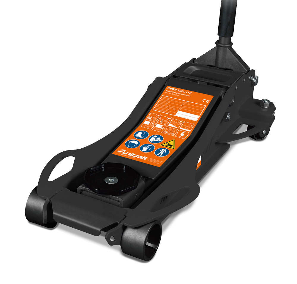 UNICRAFT SRWH 3000 LFH Hydraulický zvedák pojízdný 3t,  nízkoprofilový 110-580 mm, dvojitá pumpa