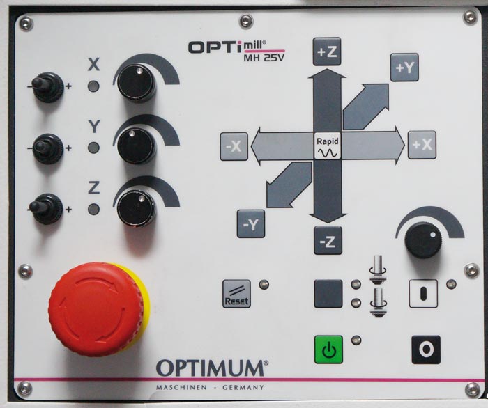 OPTIMUM OPTImill MH 25SPV frézka s plynulou regulací rychlosti a digitálním odměřováním