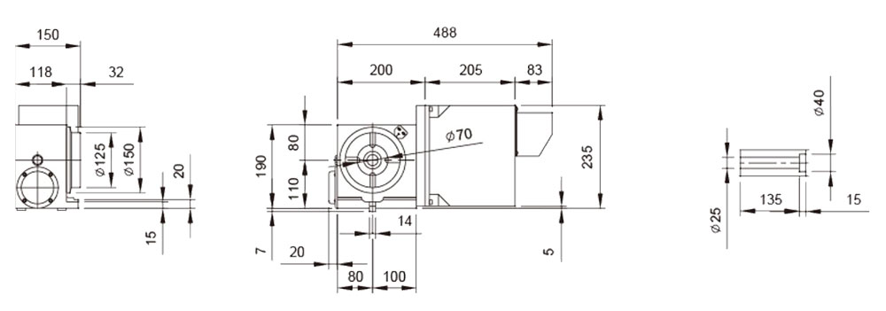 Štvrtá os pre F 105/F 150E - kompletná sada
