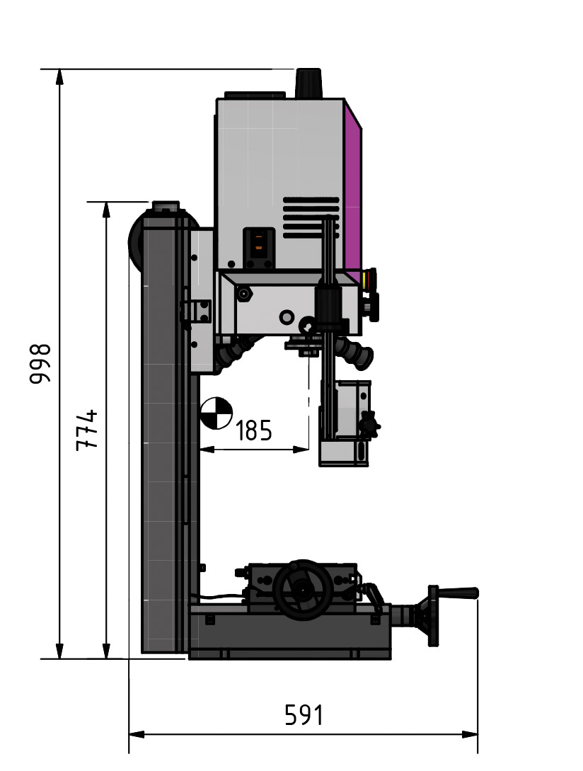 OPTIMUM OPTImill MH 2 DV Vrtačko-frézka 1500W - 3337126