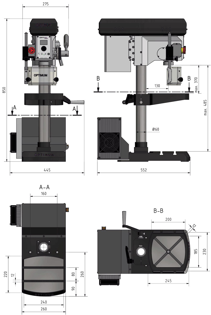 Stolová prevodová vŕtačka Stolní vrtačka OPTIdrill DH 18 V