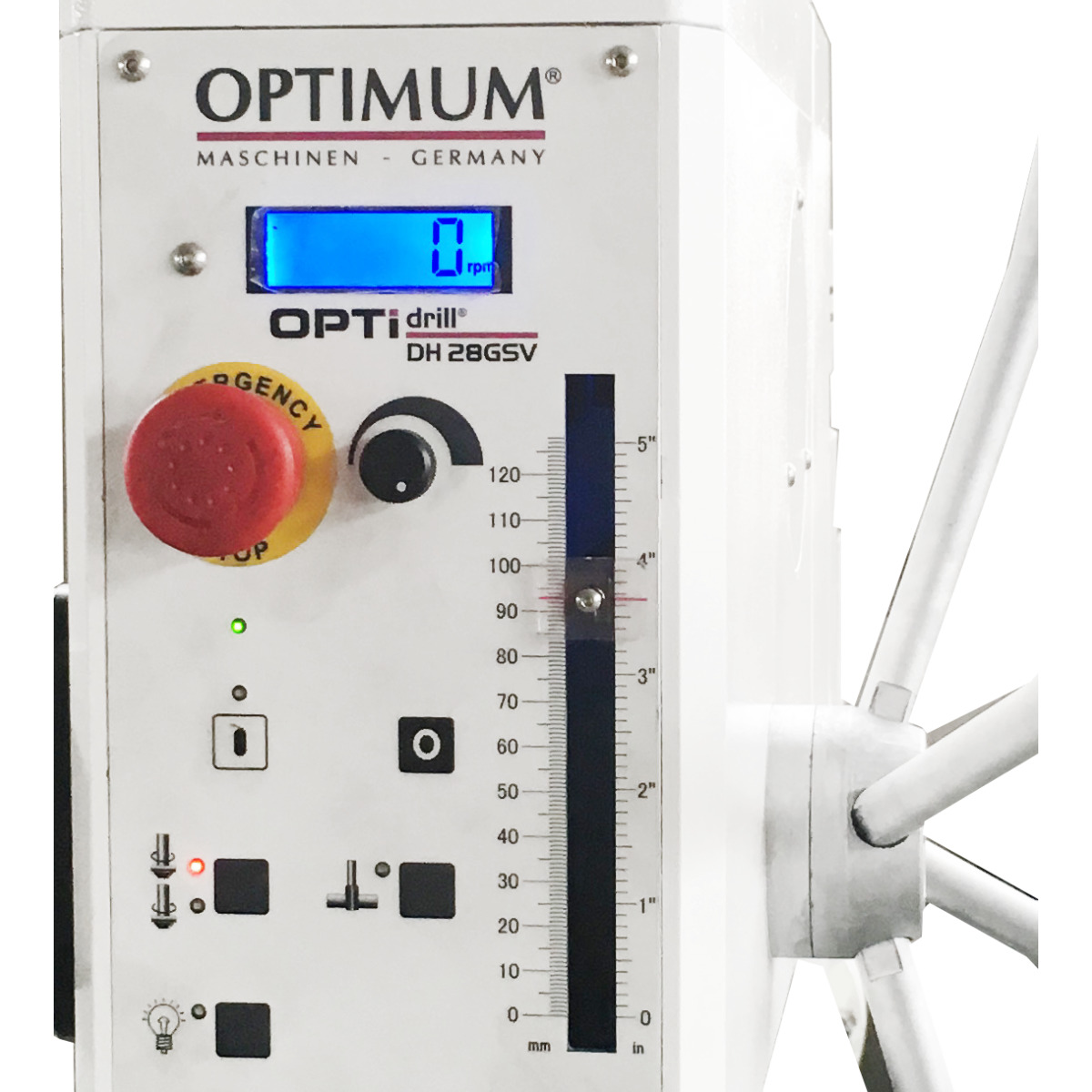 Optimum OPTIdrill DH 28 GSV Sloupová převodová vrtačka s plynulou regulací otáček