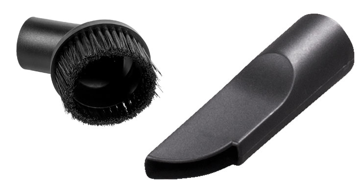 Plochá hubica s násuvným kefou, Ø 32mm, sivá