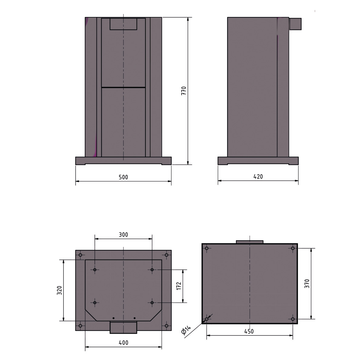Metallkraft 3912119 Podstavec pro brusky GU 4 - 3912119