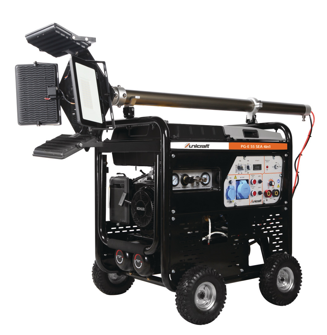 UNICRAFT PG-E 55 SEA 4 in 1 synchronní elektrocentrála + svářečka + kompresor - 6706955