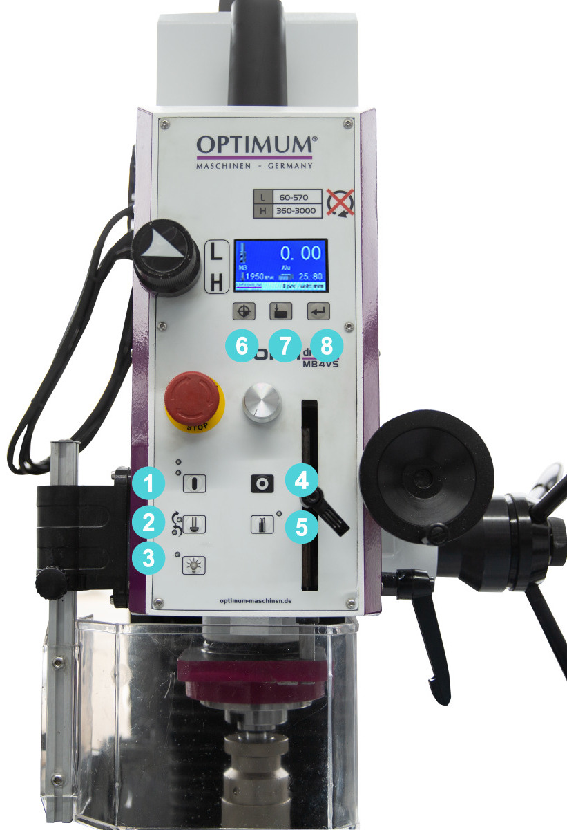 OPTIMUM OPTImill MB 4 SVD Univerzální a přesná převodová vrtačko-frézka - 3338459