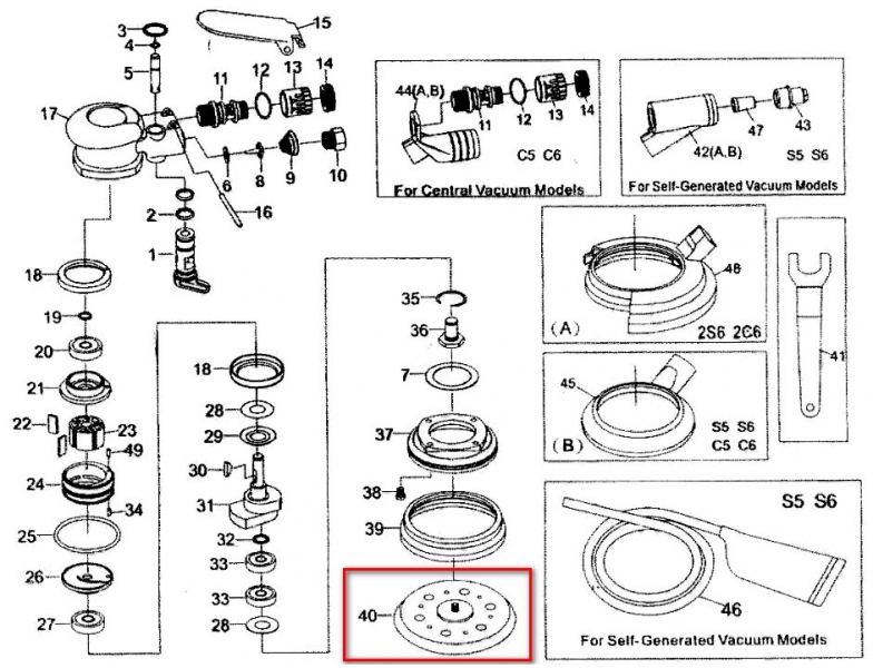 Aircraft Talíř excentrické brusky ESS 150 Komposit PRO (pos.40) - 2403402
