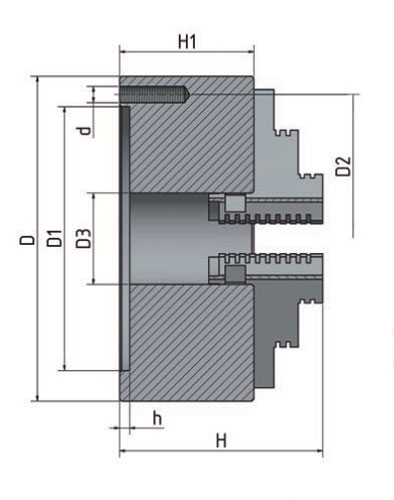 OPTIMUM 3442710 3-čelisťové sklíčidlo s centrickým upínáním Ø 100 mm
