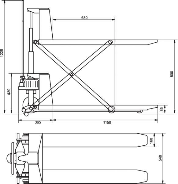 Unicraft PHH 1001 Paletový vozík - 6150100