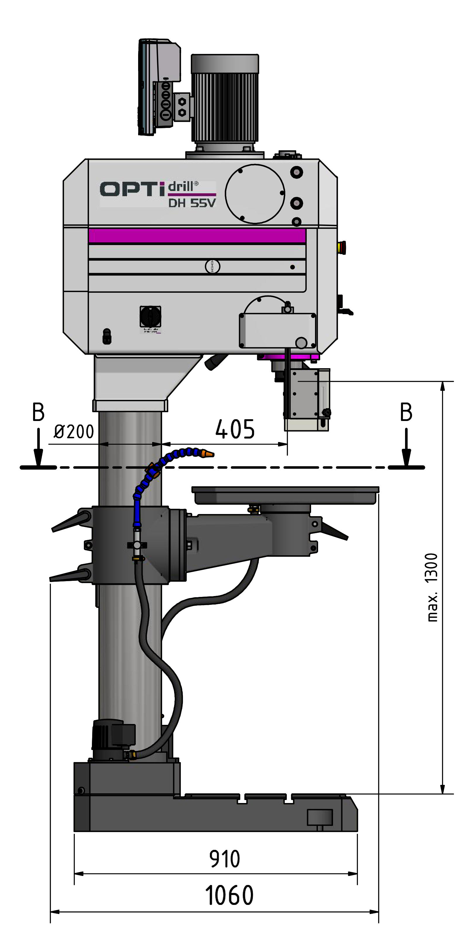Optimum OPTIdrill DH 55 G Sloupová převodová vrtačka - 3034265
