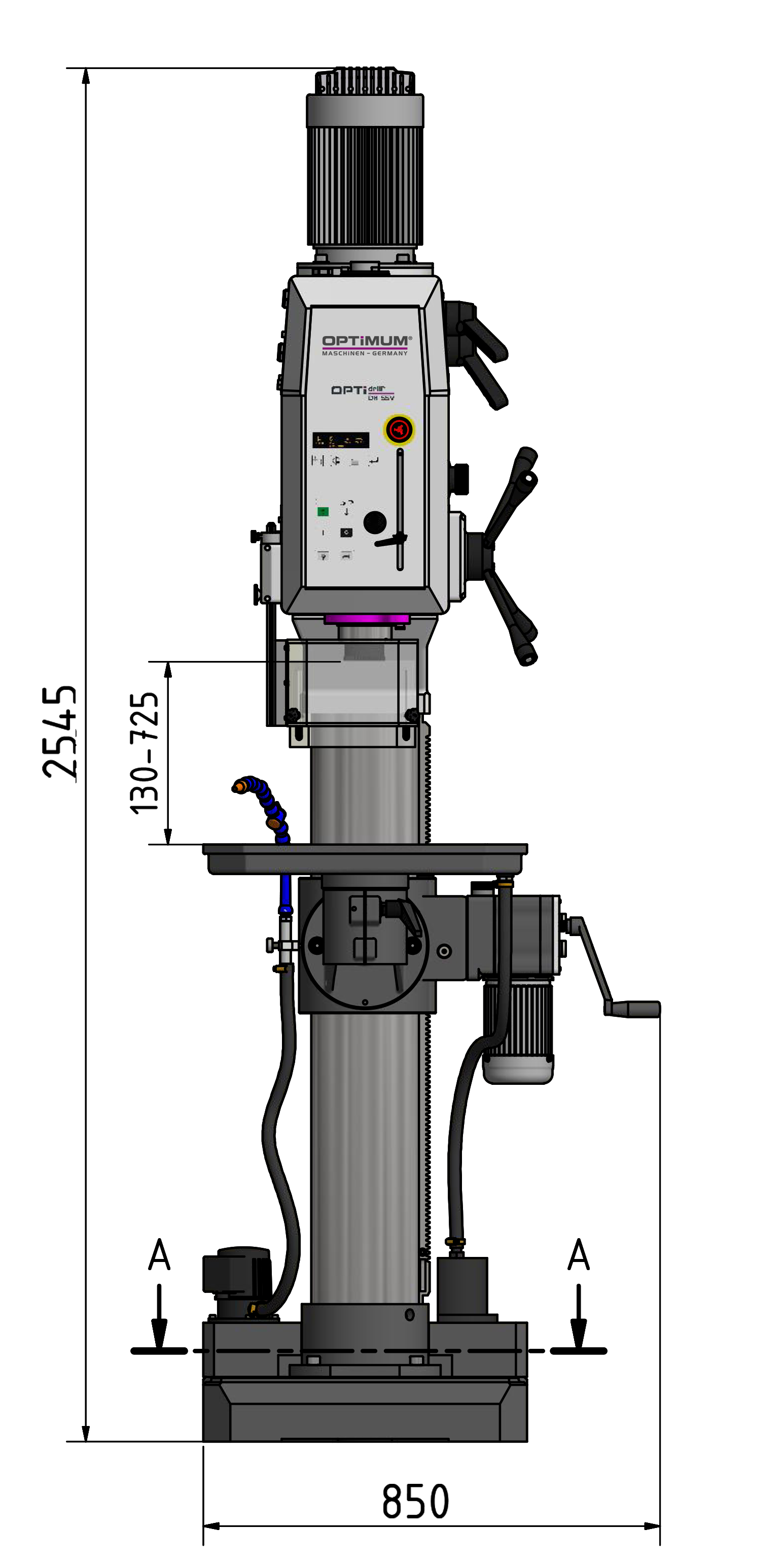 Optimum OPTIdrill DH 55 G Sloupová převodová vrtačka - 3034265