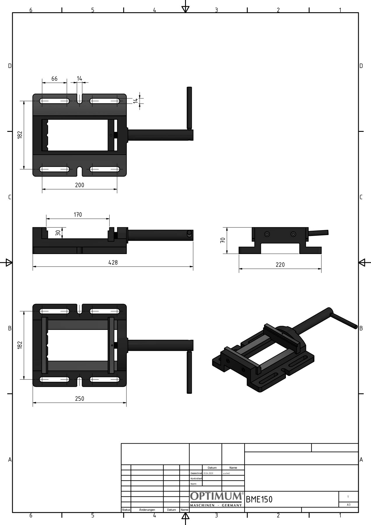 Optimum BME 150 Strojní svěrák - 3052636