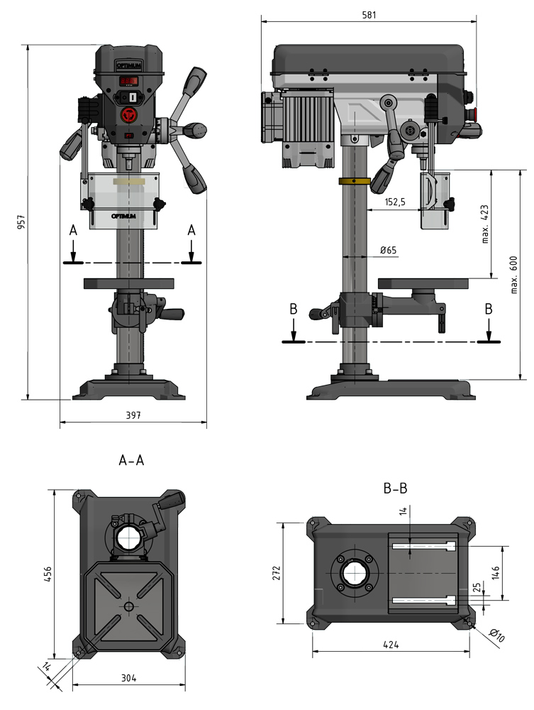 Optimum OPTIdrill DQ 20 V Stolní vrtačka - 3191080