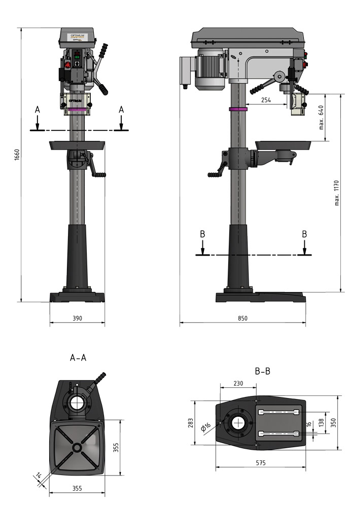 Optimum OPTIdrill DQ 32 Stolní vrtačka - 3191049