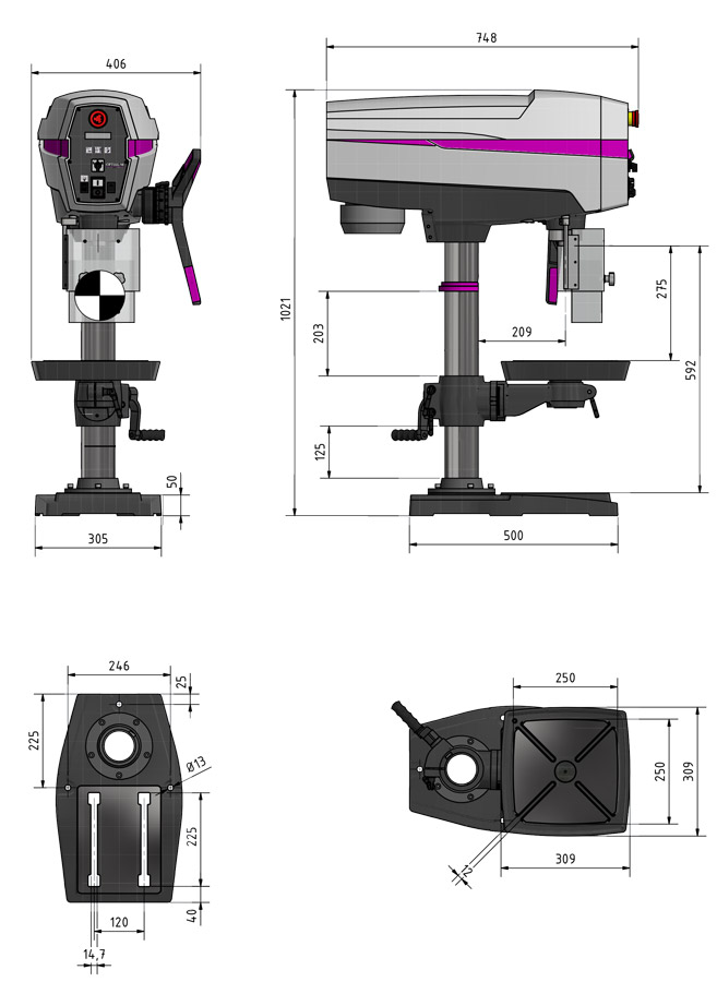 Optimum OPTIdrill DP 26 T (230 V) Stolní vrtačka