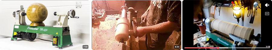 Ukázky práce na soustruhu na dřevo DB 450.